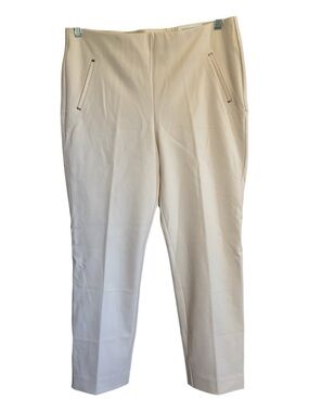 NWT Chico's Light Cream Pull-On Juliet Slim Trim Tailored Trousers Size 2.5/14 R